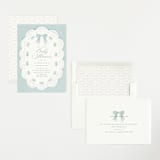 "Eyelet" - Baby Shower Invitations in Cloud by Laura Hankins - Assembled