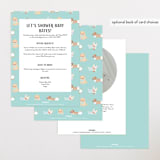 "Puppy" - Baby Shower Invitations in Little Boy Blue by Itsy Belle Studio - Back of Card Options