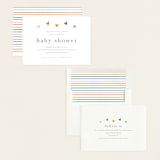 "Tiny Hearts" - Baby Shower Invitations in Hearts Rainbow by Stacey Meacham - Assembled