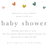 "Tiny Hearts" - Baby Shower Invitations in Hearts Rainbow by Stacey Meacham - Detail