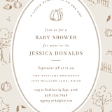 "autumn toile" - Baby Shower Invitations in Acorn by Rebecca Durflinger - Detail