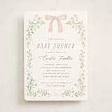 "Dainty Garden" - Baby Shower Invitations in Blush by Paper Raven Co. - Front