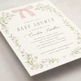 "Dainty Garden" - Baby Shower Invitations in Blush by Paper Raven Co. - Detail
