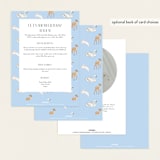"Ribbon Garden" - Baby Shower Invitations in Blueberry by Elly - Back of Card Options