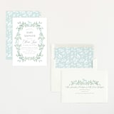 "Baby Shower Wreath" - Baby Shower Invitations in Celeste by Melinda Denison - Assembled
