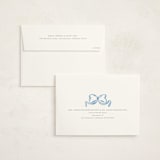 "Vintage Bow" - Baby Shower Invitations in Baby Blues by Lehan Veenker - FREE Recipient Addressing
