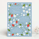 "Berry Sweet" - Baby Shower Invitations in Blueberry by Hudson meet Rose - Front