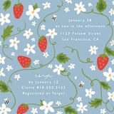 "Berry Sweet" - Baby Shower Invitations in Blueberry by Hudson meet Rose - Detail