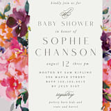 "Blooms" - Baby Shower Invitations in Rose by Lori Wemple - Detail