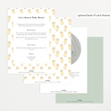 "Lil Duck" - Baby Shower Invitations in Sage by Itsy Belle Studio - Back of Card Options