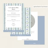 "Wildflower Ribbon" - Baby Shower Invitations in Cotswolds by Jackie Crawford - Back of Card Options