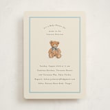 "Antique Teddy Bear" - Baby Shower Invitations in Frost by Becky Nimoy - Front