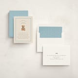 "Antique Teddy Bear" - Baby Shower Invitations in Frost by Becky Nimoy - Assembled