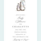 "Penguins" - Baby Shower Invitations in Ice by Teju Reval - Detail
