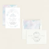 "Winter Baby Snowflakes" - Baby Shower Invitations in Bluebell by Alethea and Ruth - Assembled