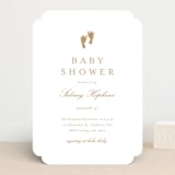 "Footprint" - Baby Shower Invitations in Golden by Stacey Meacham - Front