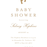 "Footprint" - Baby Shower Invitations in Golden by Stacey Meacham - Detail