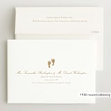 "Footprint" - Baby Shower Invitations in Golden by Stacey Meacham - FREE Recipient Addressing