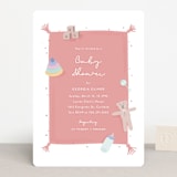 "Baby Blanket" - Baby Shower Invitations in Rosy Cheeks by Carolyn MacLaren - Front