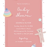 "Baby Blanket" - Baby Shower Invitations in Rosy Cheeks by Carolyn MacLaren - Detail