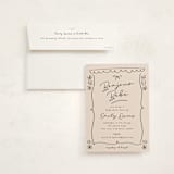 "Oh Bebe" - Baby Shower Invitations in Blush by Ashley Iwafuchi - With Envelope