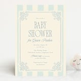 "French Frame" - Baby Shower Invitations in Powder by Robert and Stella - Front