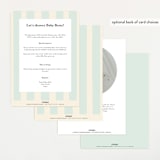 "French Frame" - Baby Shower Invitations in Powder by Robert and Stella - Back of Card Options