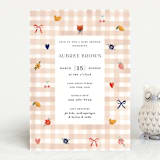 "Gingham" - Baby Shower Invitations in Shortbread by Sarah Knight - Front