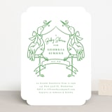 "Stork Crest" - Baby Shower Invitations in Lawn by mo kelley - Front