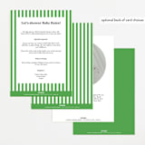 "Stork Crest" - Baby Shower Invitations in Lawn by mo kelley - Back of Card Options