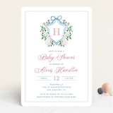 "bunny crest" - Baby Shower Invitations in Cotton Candy by Cass Loh - Front