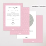 "Border Ribbon" - Baby Shower Invitations in Rosy Cheeks by Carolyn MacLaren - Back of Card Options