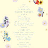 "Butterfly Florals" - Baby Shower Invitations in Daffodil by Baumbirdy - Detail