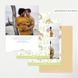 "Savannah animals" - Baby Shower Invitations in Sage by Jennifer Wick - Back of Card Options