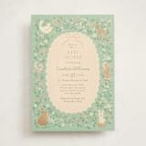 "Garden animals" - Baby Shower Invitations in Mint by Jennifer Wick - Front