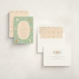 "Garden animals" - Baby Shower Invitations in Mint by Jennifer Wick - Assembled