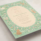 "Garden animals" - Baby Shower Invitations in Mint by Jennifer Wick - Detail