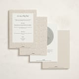"Twinkle Bunny" - Baby Shower Invitations in Sand by Hannah Williams - Back of Card Options