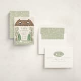 "Cottage Baby" - Baby Shower Invitations in Cream by Kiersten Garner - Assembled