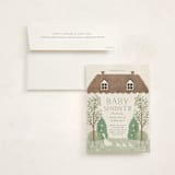 "Cottage Baby" - Baby Shower Invitations in Cream by Kiersten Garner - With Envelope