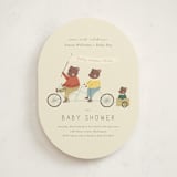 "Baby Makes Three" - Baby Shower Invitations in Cream by Kiersten Garner - Front