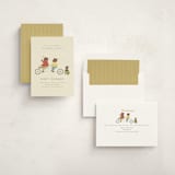 "Baby Makes Three" - Baby Shower Invitations in Cream by Kiersten Garner - Assembled