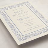 "Bloomy Baby" - Baby Shower Invitations in Cobalt by Ana Sharpe - Detail