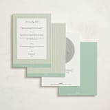 "Little Welcome" - Baby Shower Invitations in Seafoam by Jackie Crawford - Back of Card Options