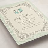 "Little Welcome" - Baby Shower Invitations in Seafoam by Jackie Crawford - Detail