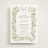 "Garden Ribbon" - Baby Shower Invitations in Bluebell by Sarah Knight - Front