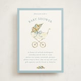 "Pram" - Baby Shower Invitations in Sky by Sarah Knight - Front