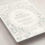 "The Adventure Begins" - Baby Shower Invitations in Sage by Kiersten Garner - Detail