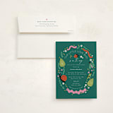 "Little Bug" - Baby Shower Invitations in Garden by Hudson meet Rose - With Envelope