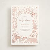 "Creatures" - Baby Shower Invitations in Sherbet by Pixel and Hank - Front
